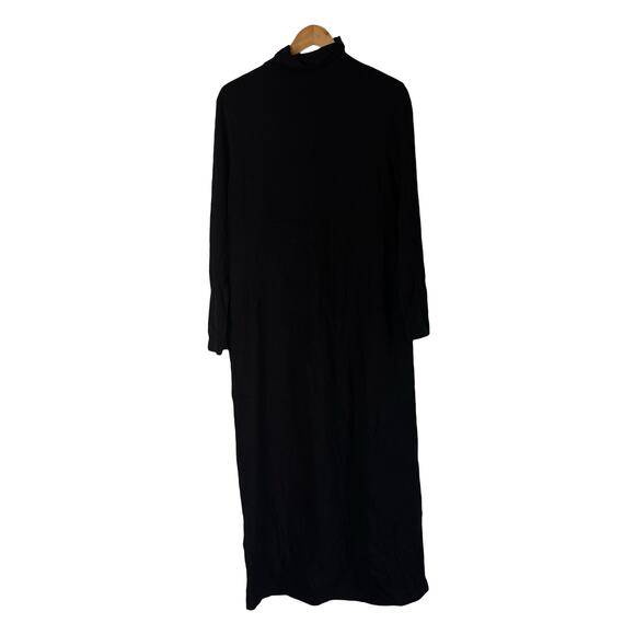 A632040 WOMEN WITH CONTROL Jersey Tummy Control Midi Dress Black Petite L - Picture 2 of 6